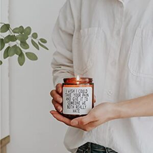 Get Well Soon Gifts Funny Soy Candle, Take Your Pain, Encouragement Support Gift, Surgery Recovery Gifts, Feel Better, Grieving, Divorce, Sorry for Your Loss, Cancer Gifts for Women, Her, Friend