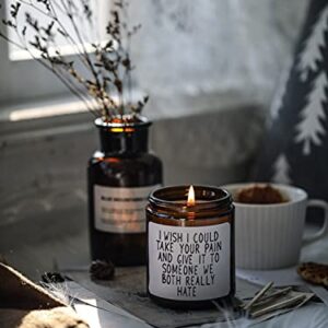 Get Well Soon Gifts Funny Soy Candle, Take Your Pain, Encouragement Support Gift, Surgery Recovery Gifts, Feel Better, Grieving, Divorce, Sorry for Your Loss, Cancer Gifts for Women, Her, Friend