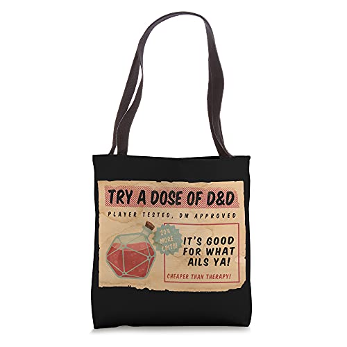 Vintage Ad D20 Healing Potion Dungeons & RPG Dragons Tote Bag