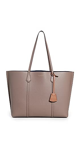 Tory Burch Women's Perry Triple Compartment Tote, Clam Shell, Grey, One Size