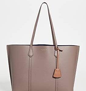 Tory Burch Women's Perry Triple Compartment Tote, Clam Shell, Grey, One Size