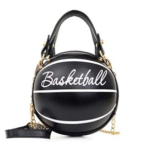 lanpet women crossbody bags basketball shaped pu handbags adjustable strap shoulder messenger bag