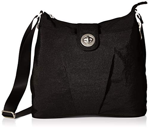 Baggallini womens International Sorrento RFID Hobo Bag, Black, One Size US