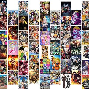 FDOM Anime Wall Collage Kit, 50 Pack Anime Style Photo Collection Collage Dorm Decor Album Style Collage for Girl and Boy Teens, Small Posters Wall Prints Kit for Room Bedroom Aesthetic.