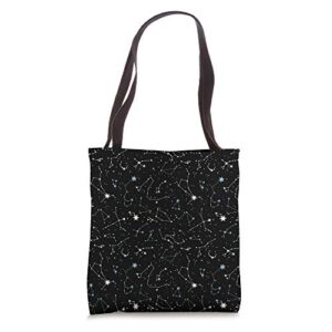 pattern sky stars zodiac sign constellation gift men women tote bag