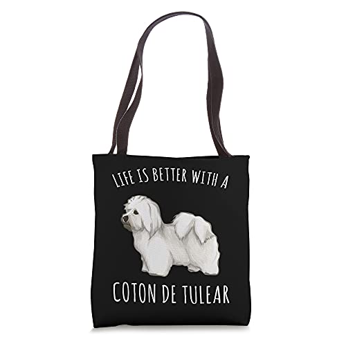 Life Is Better With A Coton de Tulear Dog Lover Tote Bag