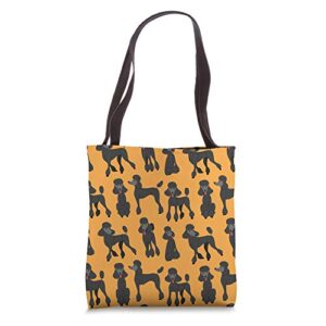 cute poodle owner, lover gift pattern design poodle dog tote bag