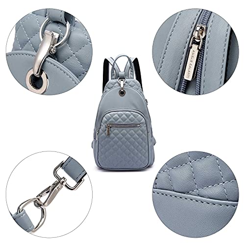 Small Backpack Purse for Women, Backpack Handbags Fashion Leather Purse with Convertible Shoulder Strap (blue)