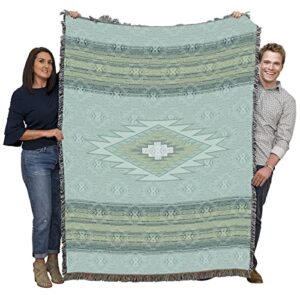 pure country weavers twin rivers blanket – southwest native american inspired – gift tapestry throw woven from cotton – made in the usa (72×54)