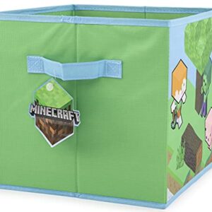 Jay Franco Minecraft Life 2 Pack Collapsible Cube Storage Bins – Kids Foldable Organizer with Handles (Official Minecraft Product)