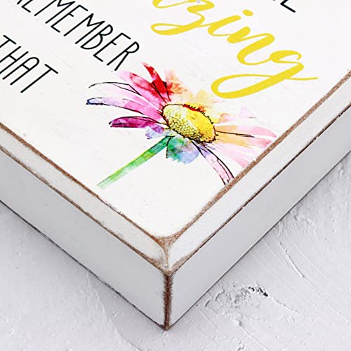 Wartter 6 Inch Decorative Wooden Box Sign - You are Amazing, Remember That