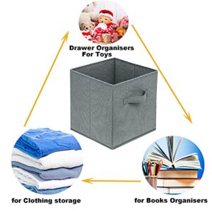 jingewell 2 Pack Drawer Organisers Storage Boxes Cubes Wardrobe Foldable Drawer Dividers with Handles for Clothes Closet Shelves Organiser Bras Socks Underwear Ties Scarve Toys books for Home/Office