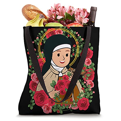 St Therese of Lisieux Kids Little Flower Rose Catholic Saint Tote Bag