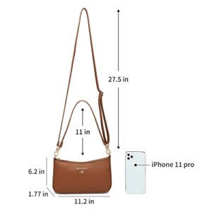 AMELIE GALANTI Small Crossbody Shoulder Bags for women Handbags Purse Underarm pouch with Two Removable adjustable straps