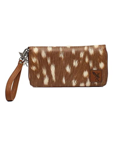 M&F WESTERN Angel Ranch Zip Deer Clutch Wallet