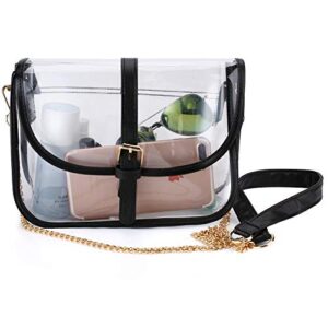 moetyang clear purse crossbody for women shoulder bags stadium approved see through