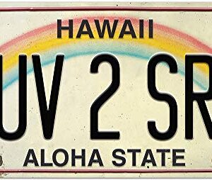 Pacifica Island Art 6 x 12in Vintage Hawaiian Embossed License Plate - LUV 2 SRF