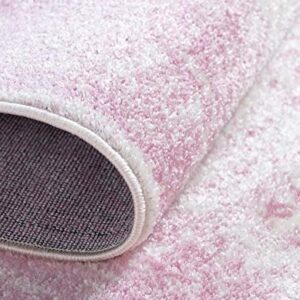 Rugs.com Dover Collection Rug – 2' x 3' Pink Low-Pile Rug Perfect for Entryways, Kitchens, Breakfast Nooks, Accent Pieces