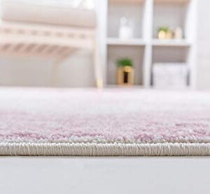 Rugs.com Dover Collection Rug – 2' x 3' Pink Low-Pile Rug Perfect for Entryways, Kitchens, Breakfast Nooks, Accent Pieces