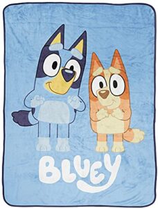 jay franco bluey again throw blanket – measures 46 x 60 inches, kids bedding – fade resistant super soft fleece (official bluey product)