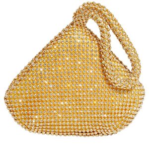 women’s handbag 1920s bling rhinestones purse 20s gatsby crystal evening clutch bag for halloween carnival birthday wedding party christmas valentine’s day gold