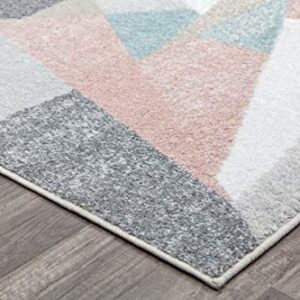 Rugs America Mika Collection MO60A Milkshake Contemporary Geometric Area Rug 5'0"x7'6"