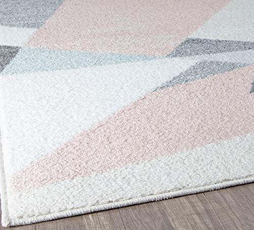 Rugs America Mika Collection MO60A Milkshake Contemporary Geometric Area Rug 5'0"x7'6"