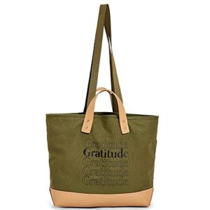 Like Dreams Canvas Everyday Gracious Top Handle Women's Lightweight Fashion Inspiration Tote Bag (Olive)