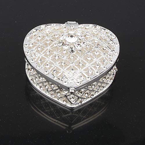 SEVENBEES Heart Shape Jewelry Box Small Trinket Storage Organizer Box for Girls Women