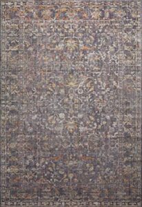 loloi chris loves julia x rosemarie collection roe-04 graphite/multi 7′-10″ x 10′ area rug