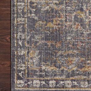 Loloi Chris Loves Julia x Rosemarie Collection ROE-04 Graphite/Multi 7'-10" x 10' Area Rug