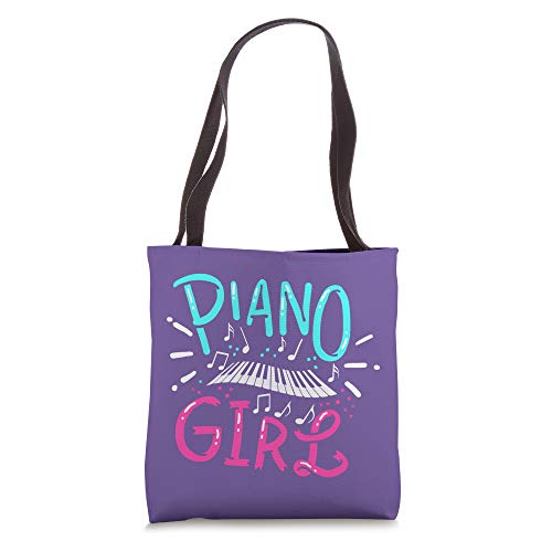 Piano Girl Pianist Music Notes Gift Tote Bag