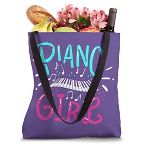 Piano Girl Pianist Music Notes Gift Tote Bag