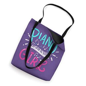 Piano Girl Pianist Music Notes Gift Tote Bag