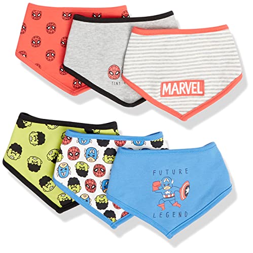 Amazon Essentials Disney | Marvel | Star Wars Baby Bibs, Marvel Friends,One Size