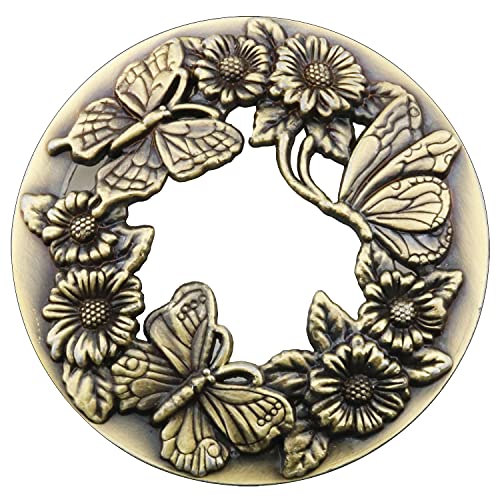 ITROLLE Candle Topper Antique Bronze Butterfly Candle Cover Topper Shade Jar Lid Shade Sleeves for Jar Candles