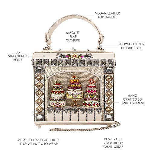 Mary Frances Cake Shop Womens Top Handle Bag, Ivory