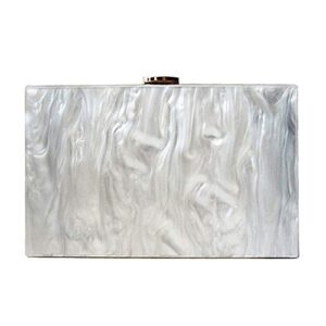 fashion accessory women bag acrylic white solid night dinner handbag woman wedding evening bag trendy party clutch purse