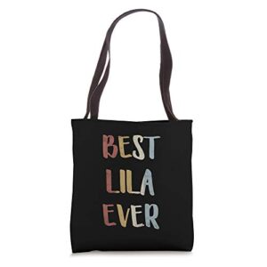 best lila ever retro vintage first name gift tote bag