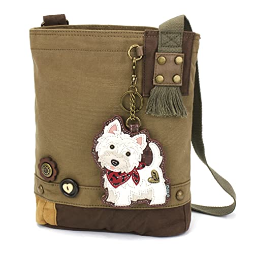 Chala Women Handbag Patch Crossbody - Westie - Olive