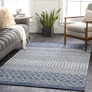 mark&day area rugs, 5×7 aigle bohemian/global denim area rug, blue/grey carpet for living room, bedroom or kitchen (5’3″ x 7’3″)