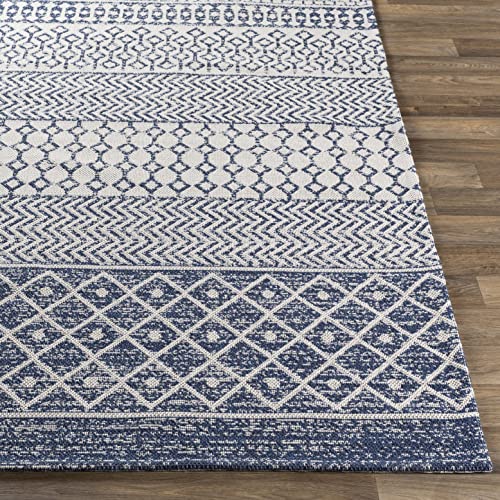 Mark&Day Area Rugs, 5x7 Aigle Bohemian/Global Denim Area Rug, Blue/Grey Carpet for Living Room, Bedroom or Kitchen (5'3" x 7'3")