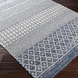 Mark&Day Area Rugs, 5x7 Aigle Bohemian/Global Denim Area Rug, Blue/Grey Carpet for Living Room, Bedroom or Kitchen (5'3" x 7'3")