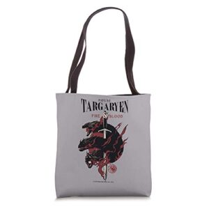 game of thrones house targaryen tote bag
