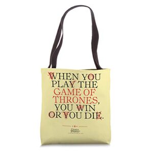game of thrones when you play tote bag
