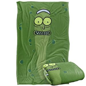rick and morty pickle rick silky touch super soft throw blanket 36″ x 58″,multi
