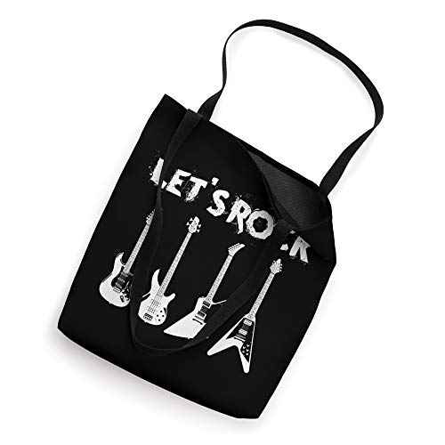 Let's Rock Retro Vintage Style Rock n Roll Tote Bag