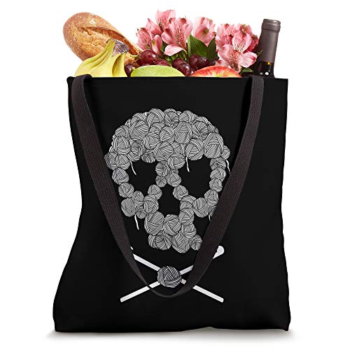 Halloweeen Skull Crochet Lovers Yarn Funny Skeleton gift Tote Bag