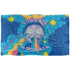 Rick and Morty Goodbye Moon Men Silky Touch Super Soft Throw Blanket 36" x 58",Multi