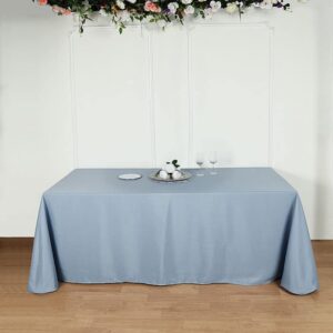 efavormart 90×132 dusty blue wholesale rectangle polyester tablecloth linen wedding party restaurant tablecloth